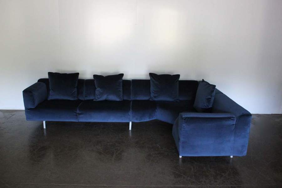 Mint Huge Cassina 250 Met L Shape Sectional Sofa In Navy Blue