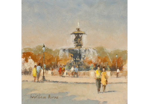 William Burns Frsa (1923 2010) 20th Century Oil, Place De La Concorde
