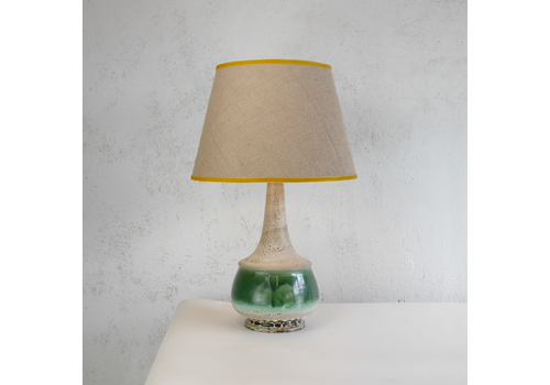 Vintage Mid Century Studio Pottery Lamp Shade Egg Shell Green Shade #102897