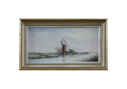 Oil On Board By Arthur A. Pank. Titled "Norfolk Broads"