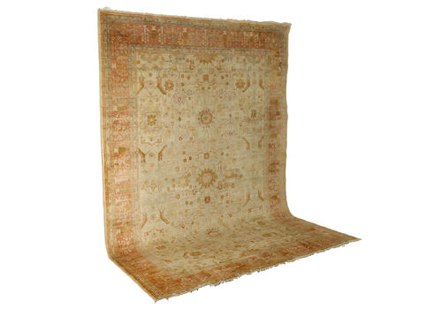 Antique Herat Carpet Cotton Wool Heavy Knot Pakistan 165 X 118 In