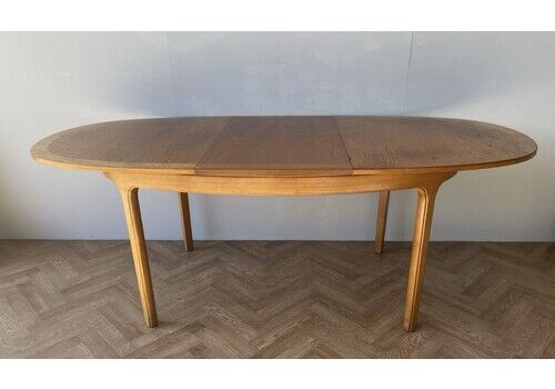 Nathan Extra Large Vintage Oval Extending Teak Dining Table