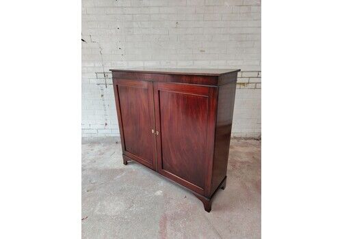 Antique Regency Mahogany Enclosed Adjustable Bookcase