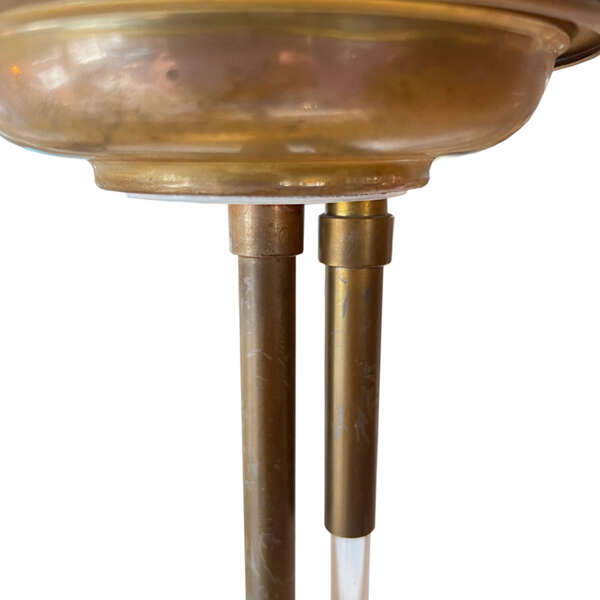 Midcentury Mutual Sunset Lamp Company Table Lamp With Lucite Pull On/Off Switch photo for sale