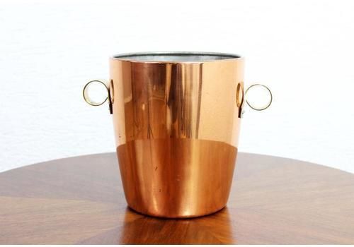 Copper Metal Ice Bucket "Sigg" Made In Switzerland