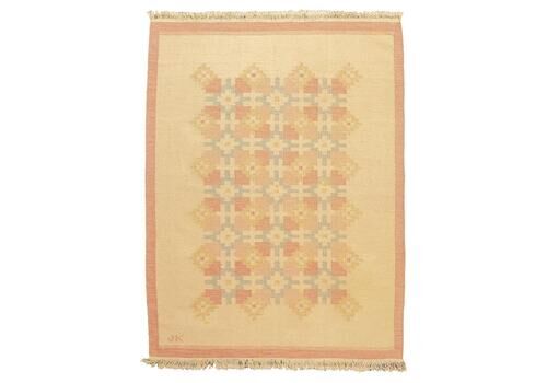 Vintage Swedish Rug Flat Weave Jk