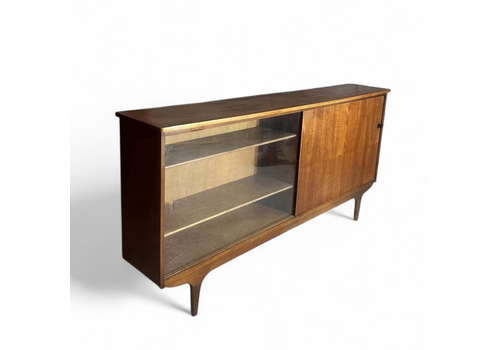 Greaves And Thomas Teak And Glass Bookcase Low Line Mid Century Retro C1960s