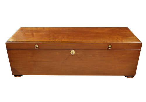 Georgian Cuban Mahogany Blanket Box With Key