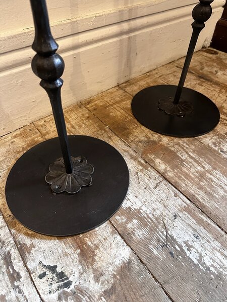 Tortoise Shell Paper And Iron Martini Tables photo for sale