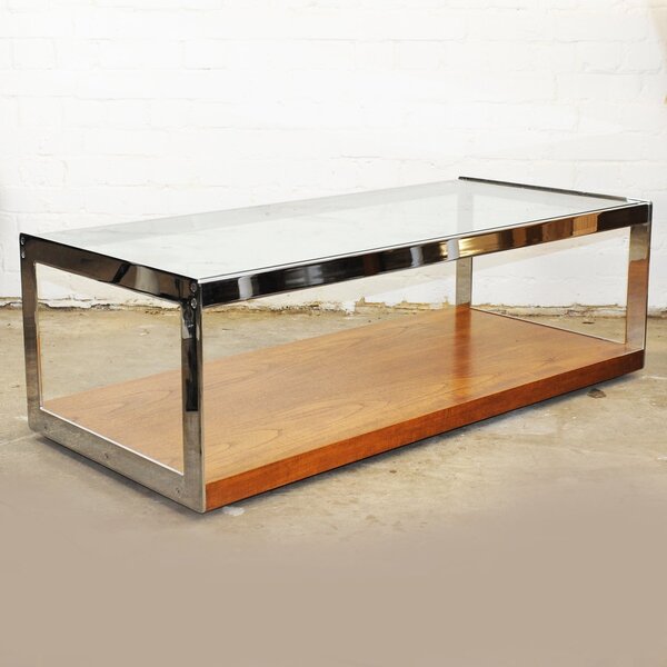 Teak And Chrome Rectangular Coffee Table By Merrow Associates, 1970s photo furniture