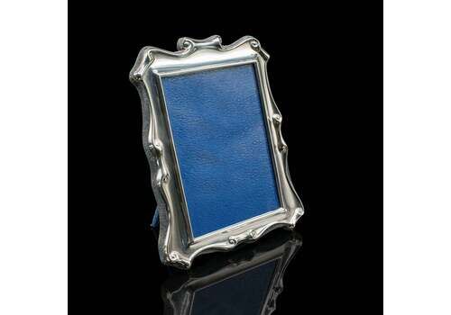 Small Vintage Picture Frame, English, Silver Plated Photo Frame, Art Deco, 1930