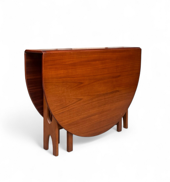 McIntosh Teak Dining Table Drop Leaf Mid Century Retro Space Saver C1960s photo furniture