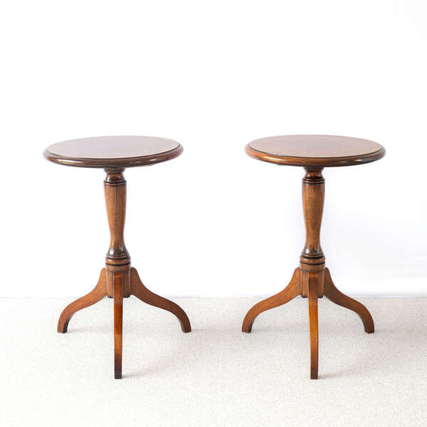 Pair Of Small Mahogany Wine Tables photo furniture