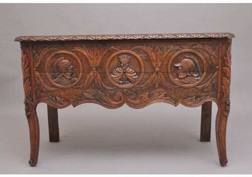 Early 19th Century French Carved Oak Coffer