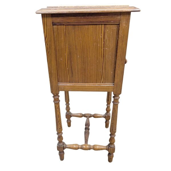 Bedside Table In Pine And Maple, 1900, Art Nouveau Period photo furniture