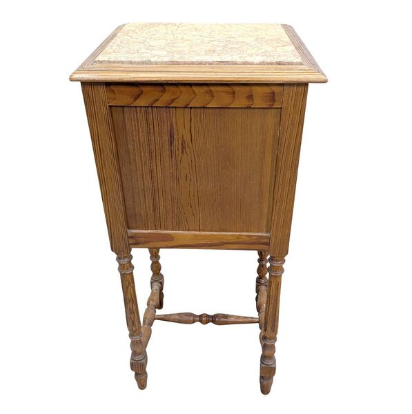 Bedside Table In Pine And Maple, 1900, Art Nouveau Period photo for sale