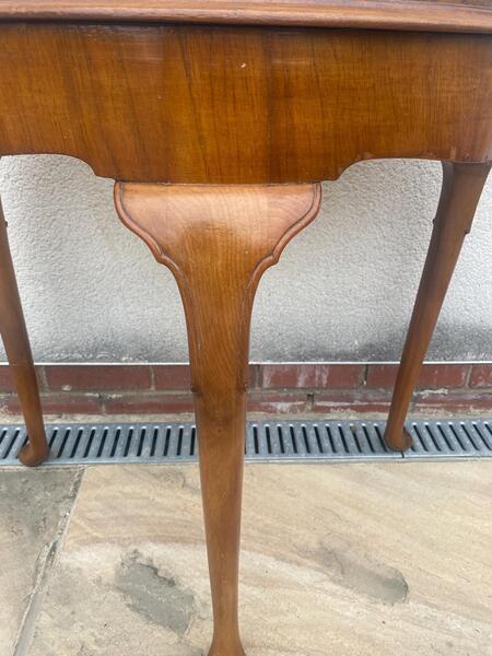 Vintage Half Moon Side Table Wine Table With Carved Details photo furniture
