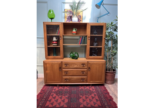 Mid Century Retro Vintage Blonde Ercol Sideboard / Dresser, Solid Elm