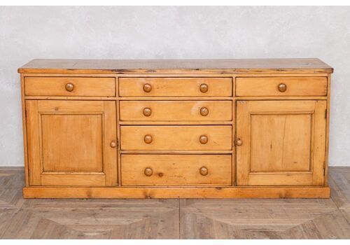Vintage Farmhouse Honey Pine Sideboard