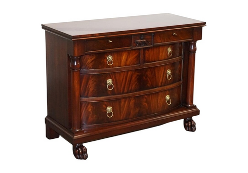 Ralph Lauren French Empire Style Flamed Mahogany Chest Of Drawers