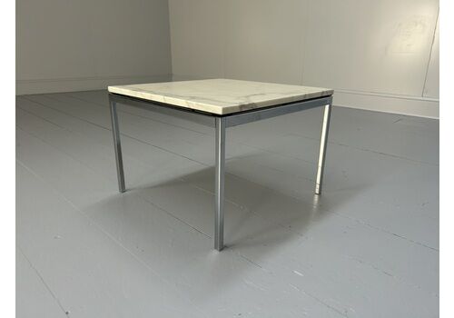 Knoll Studio “Florence Knoll” Side Coffee Table – In “Carrara” Marble