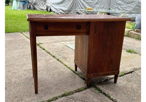 Art Deco Walnut Desk, 1930s