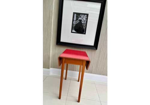 Vintage Red Formica Drop Leaf Table | Roll A Tick Patent | Space Saving Dining Or Desk Table | 1950s British Design