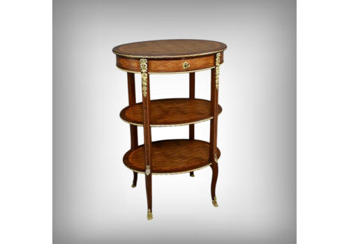 Small Marquetry Coffee Table, Transition Louis XV Louis XVI Style – Mid 19th Century