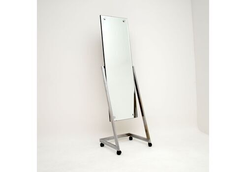 Vintage Chrome Floor Mirror By Durlston Designs