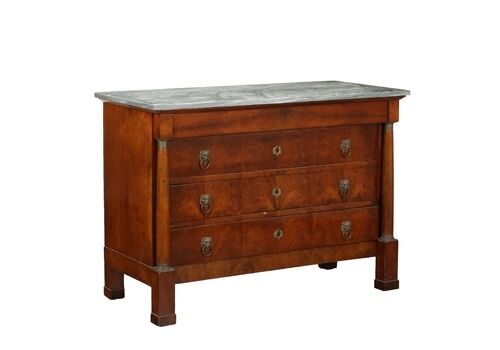 Antique Empire Chest Of Drawers Walnut 4 Drawers Italy XIX Century
