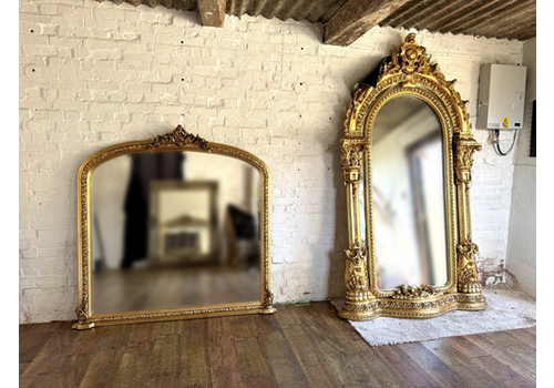 Extra Large Huge Arch Top Gilt Mirror 2.5 Metres Tall