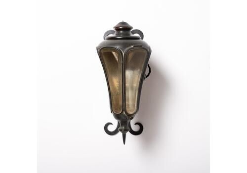 A Rare & Unique Copper & Bevelled Glass Wall Lantern By C.A. Vandervell & Co London