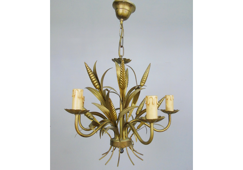 Antique French Gilt Wheatsheaf Ceiling Light