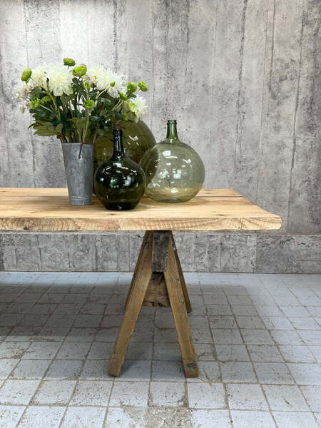 285cm Solid Pine Trestle Dining Table photo furniture