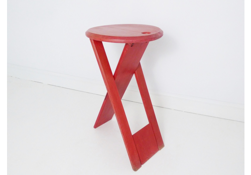 Stunning Vintage Tall Adrian Reed Folding Suzy Stool 1980