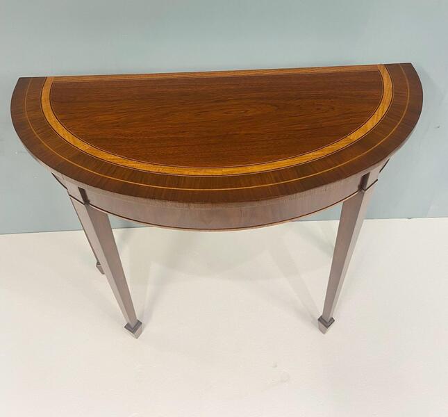 Sheraton Console Table Demi Lune Mahogany photo furniture