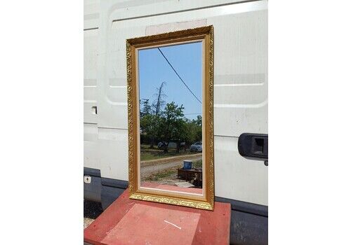 Wood And Gold Stuk Mirror