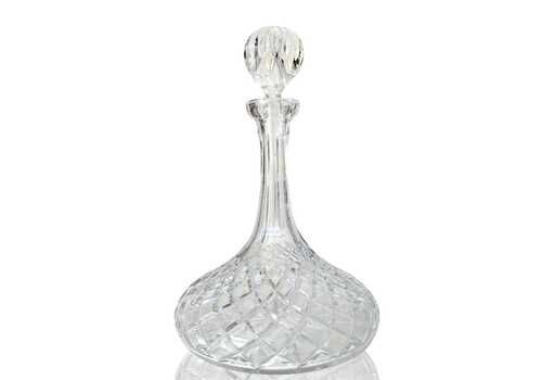 Vintage Ships Decanter | Heavy Cut Crystal Carafe | Yacht Style