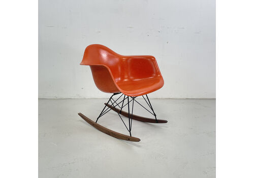 Eames Herman Miller 1950s Rar Rocking Chair In Orange