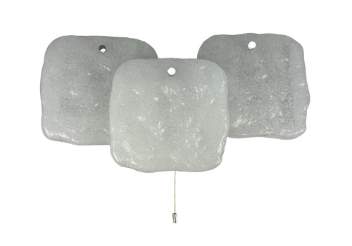 60s 70s Ice Glass Wall Lamp Sconce By J.T. Kalmar Austria Design