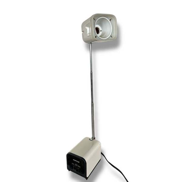 Mid Century Modern Space Age Pifco White Telescopic Table Lamp photo Lighting