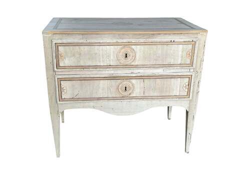 20th Century Italian Bleached Walnut Commode With Inlay