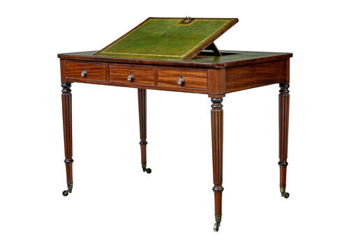 19th Century Late Georgian Mahogany And Leather Architects Desk