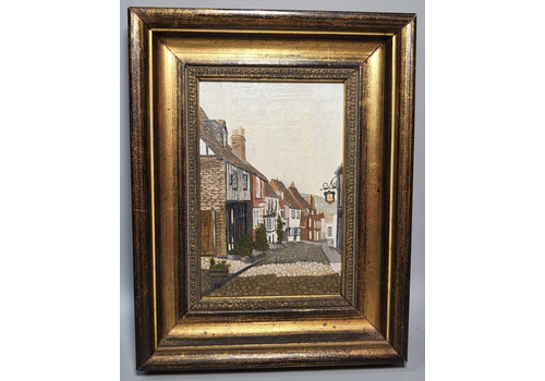 Michael Ransley Miniature Oil Painting On Board Mermaid St Rye Size 24cm X 19cm