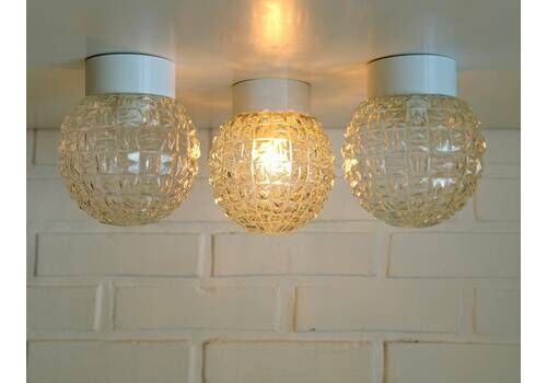 Vintage Wall Lamp / Set Of 3 / Ceiling Light / Mid Century / Sconces / Yugoslavia 1960