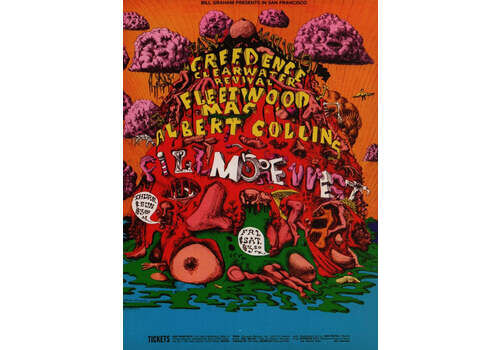 Creedence Clearwater Revival & Fleetwood Mac Fillmore West" Original Vintage Poster"