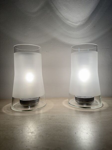 Vintage Ikea 80s Table Lamp B9919 – Hand Made Frosted Glass With Diffuser photo furniture