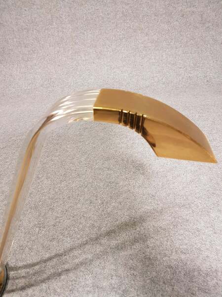 Brass And Lucite Cobra Table Lamp, Spanish Design, From Grupo Mci photo furniture