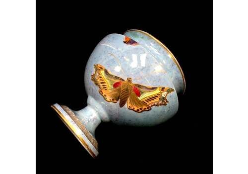 Antique Carlton Ware Armand Flies 2134 Pattern Lustre Vase / Art Deco Pottery