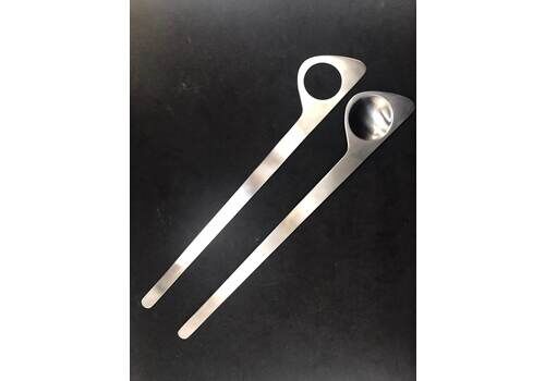 Salad Servers Arne Jacobsen Salad Cutlery Original 1960s Stelton Polished Danish Design Pasta Flatware Salad Cutlery Scandinavian Design